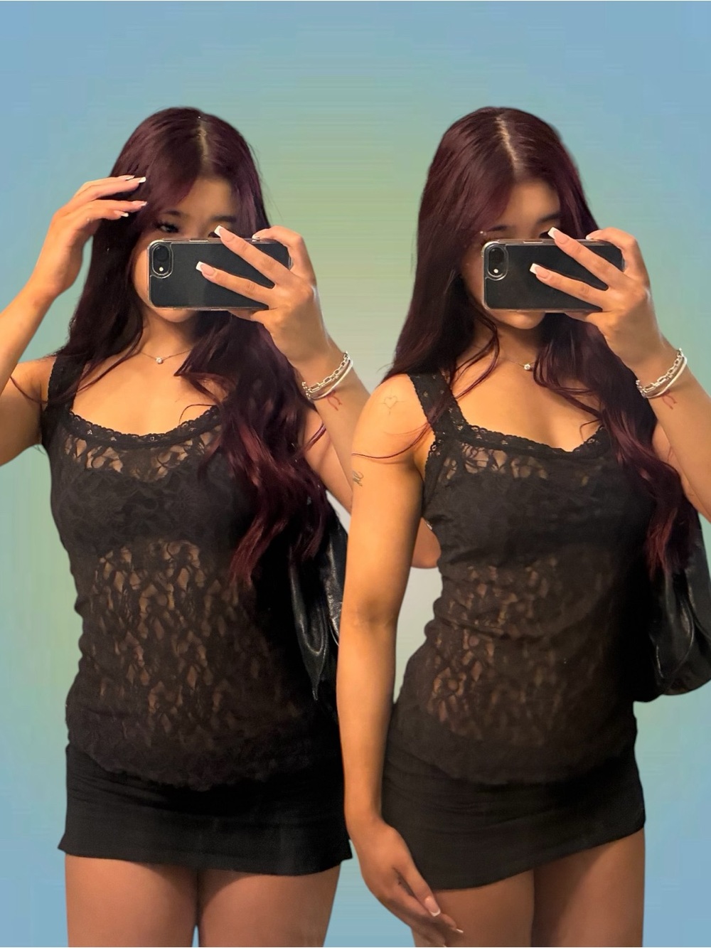 Maidenform Black Lace Camisole Tank Top